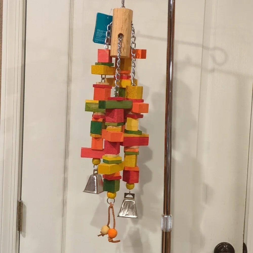 For Kitty Rescue! XL Parrot Wooden Block Toy, All Living Things